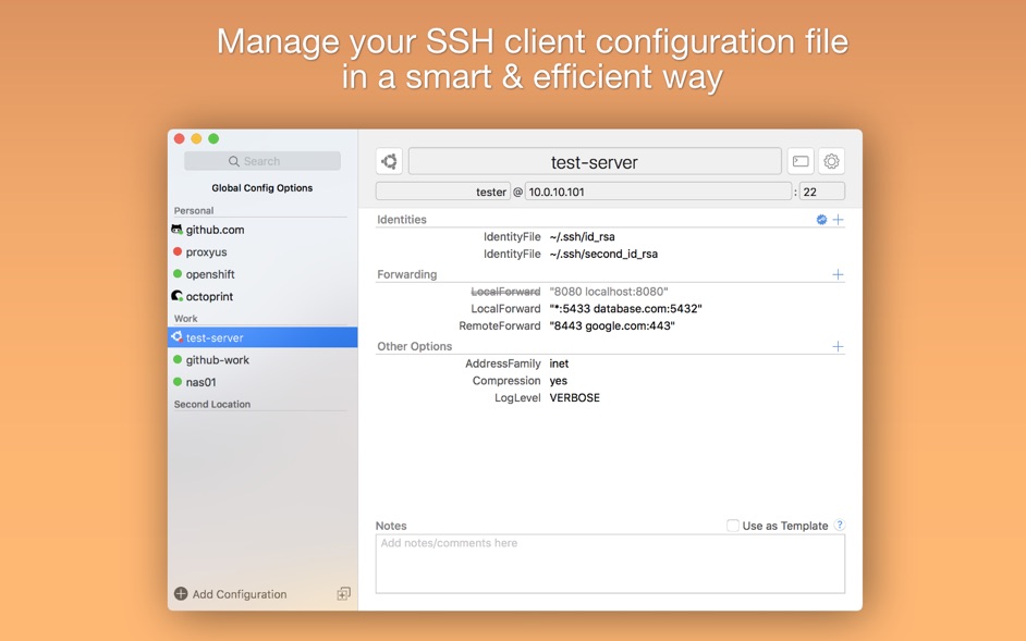 Ssh config file example